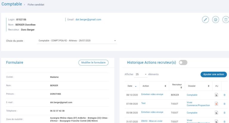 Fiche candidat logiciel HumanSourcing